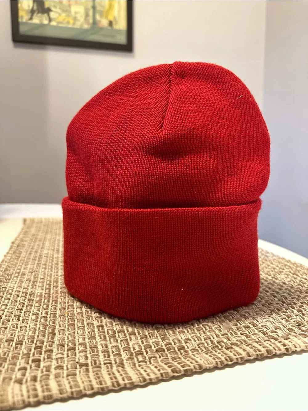 Jordan Beanie Hat with Metal Jumpman Logo Gym Red Mens Unisex